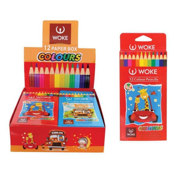 مداد رنگی ۱۲تایی مقوایی وک